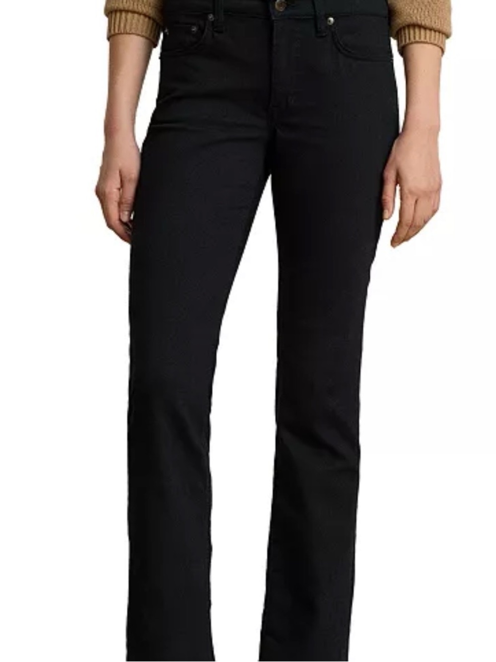 Lauren Ralph Lauren Black Straight-Leg Women's Jeans